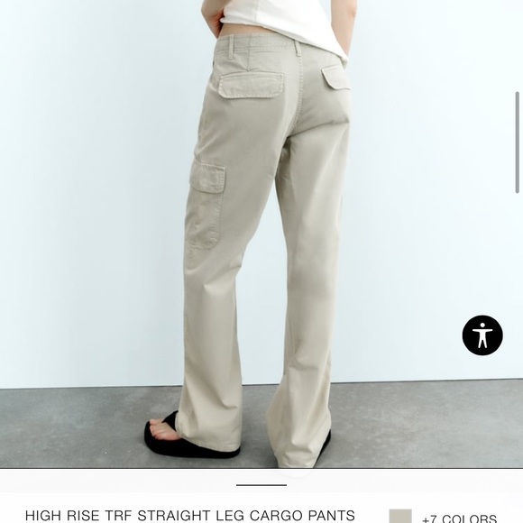 Zara cargo pants high rise trf - Picture 5 of 8